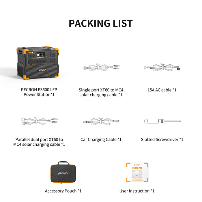 PECRON E3600LFP Portable Power Station 3600W 3072Wh - PRE-ORDER
